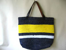 裂き織りバッグ008