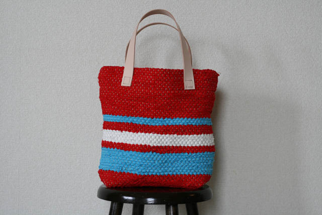 裂き織りバッグ041