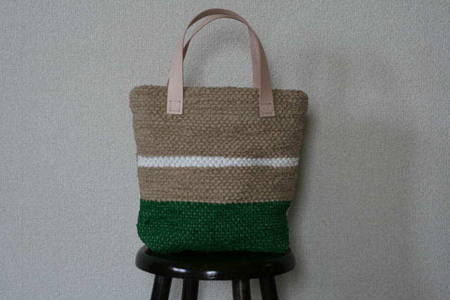 裂き織りバッグ042