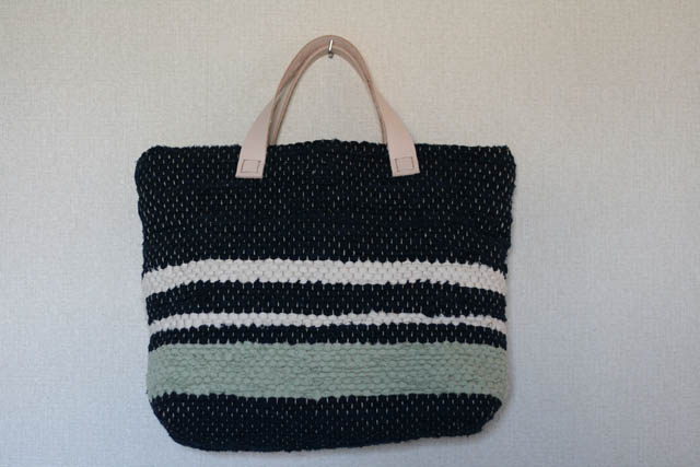 裂き織りバッグ082