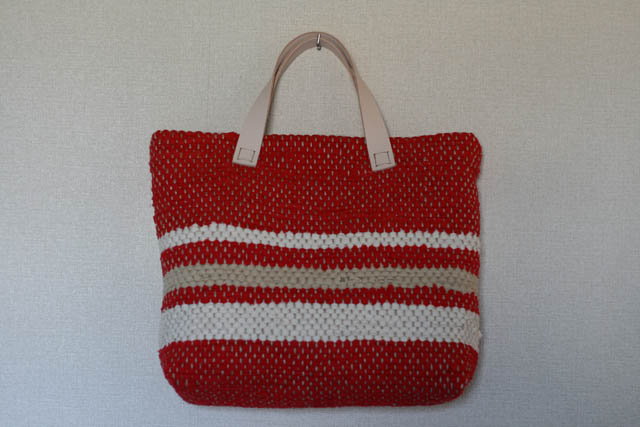 裂き織りバッグ083