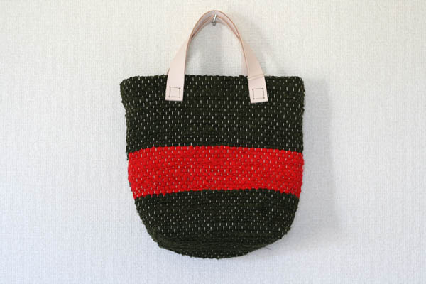 裂き織りバッグ087
